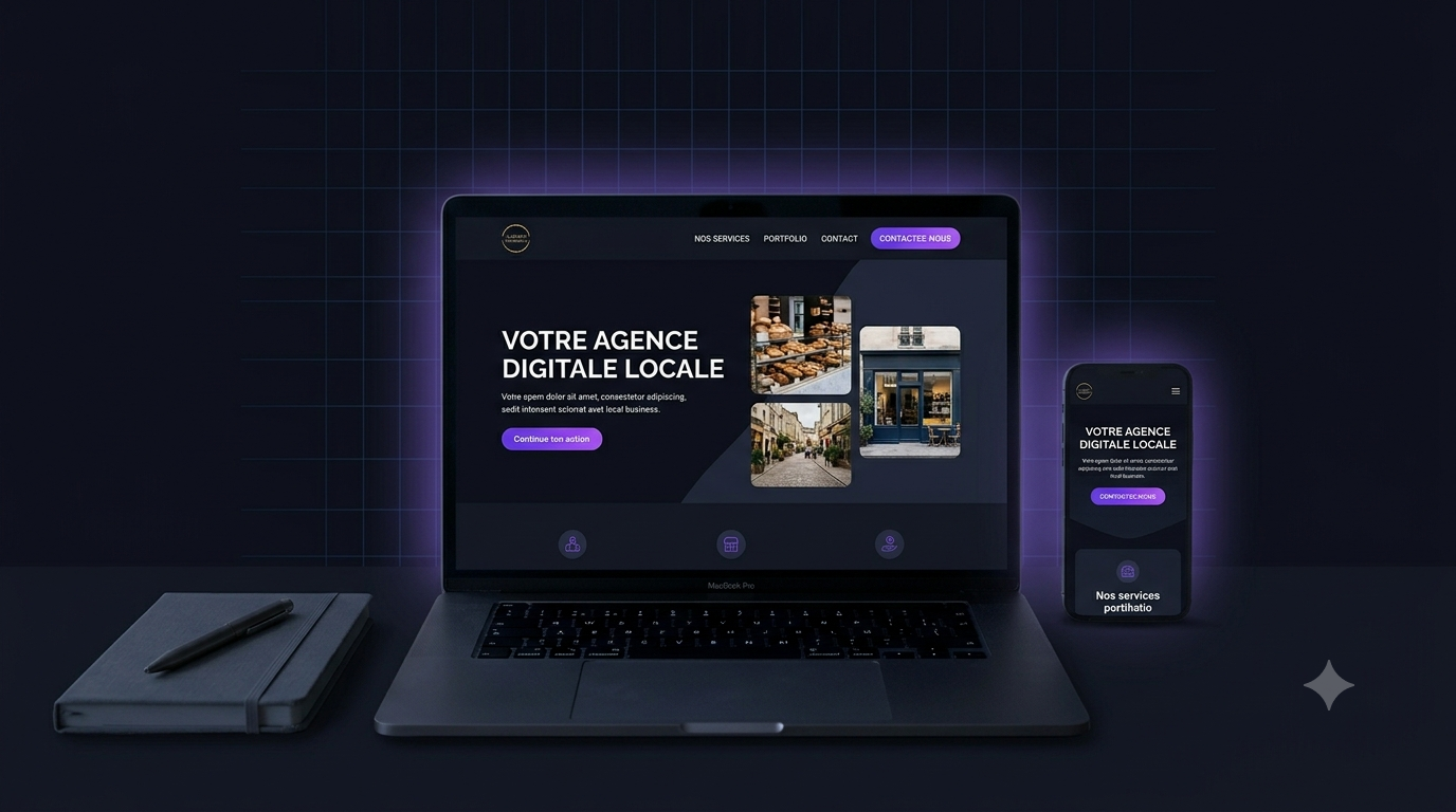 Aperçu d'un site internet moderne créé pour un professionnel